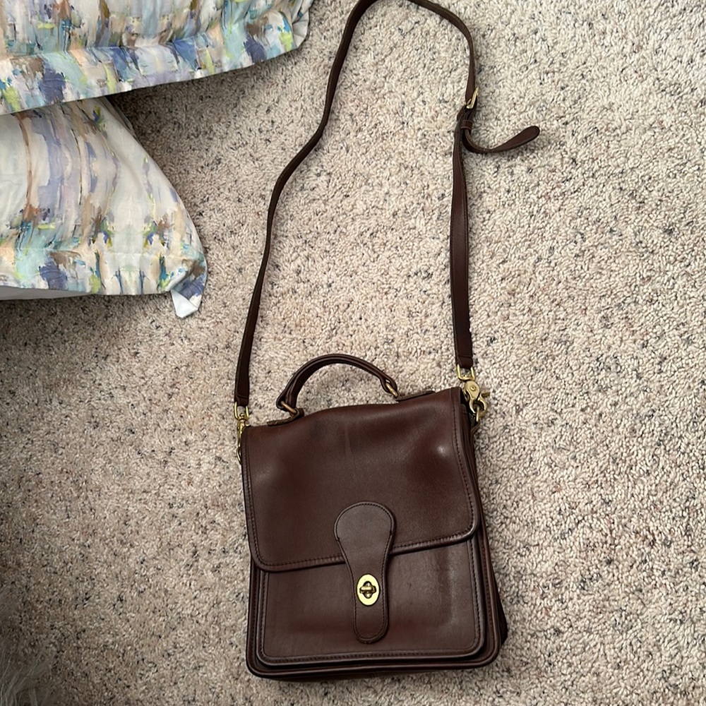 Vintage leather coach bag